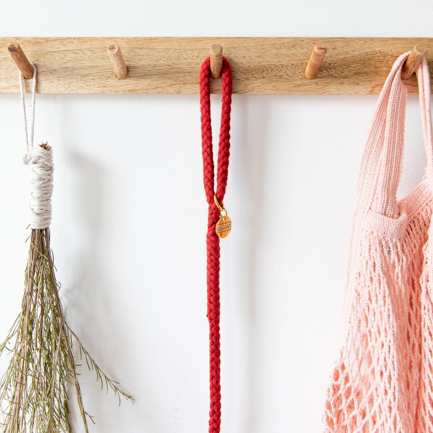 Rope Cat Leash - Strawberry Pink